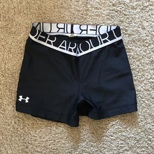 Under Armour black compression spandex shorts Sm